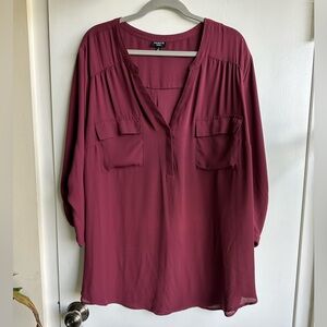 Torrid Harper 3/4 sleeve. Maroon. Torrid size 4